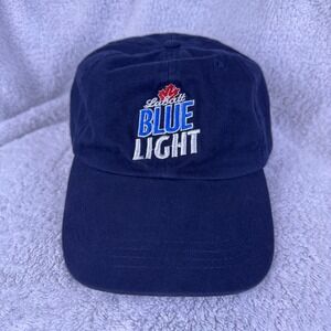 Labatt Blue Imported Canadian Beer Stretch Fit Navy Blue Ball Cap